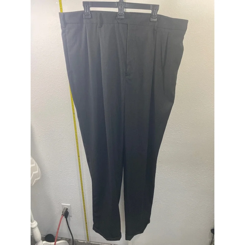 Select Edition Mens Black Pleated Dress Pants‎ Trousers 50x30 Business Formal